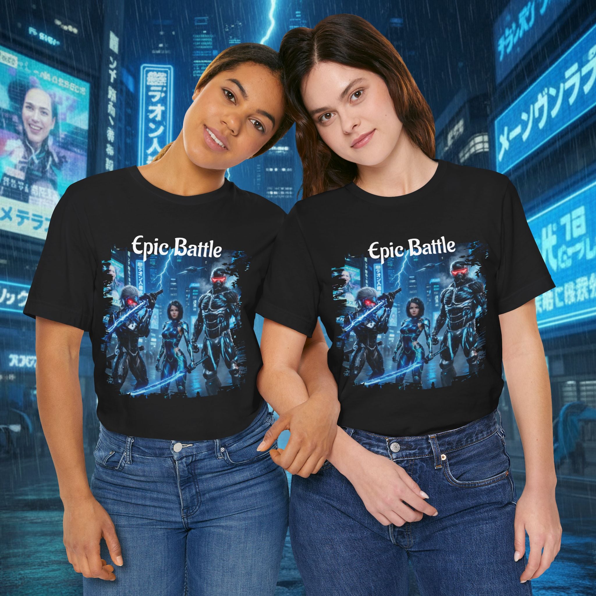 Epic Battle Tee — Sci‑Fi Gamer Graphic T-Shirt - Battle Suits