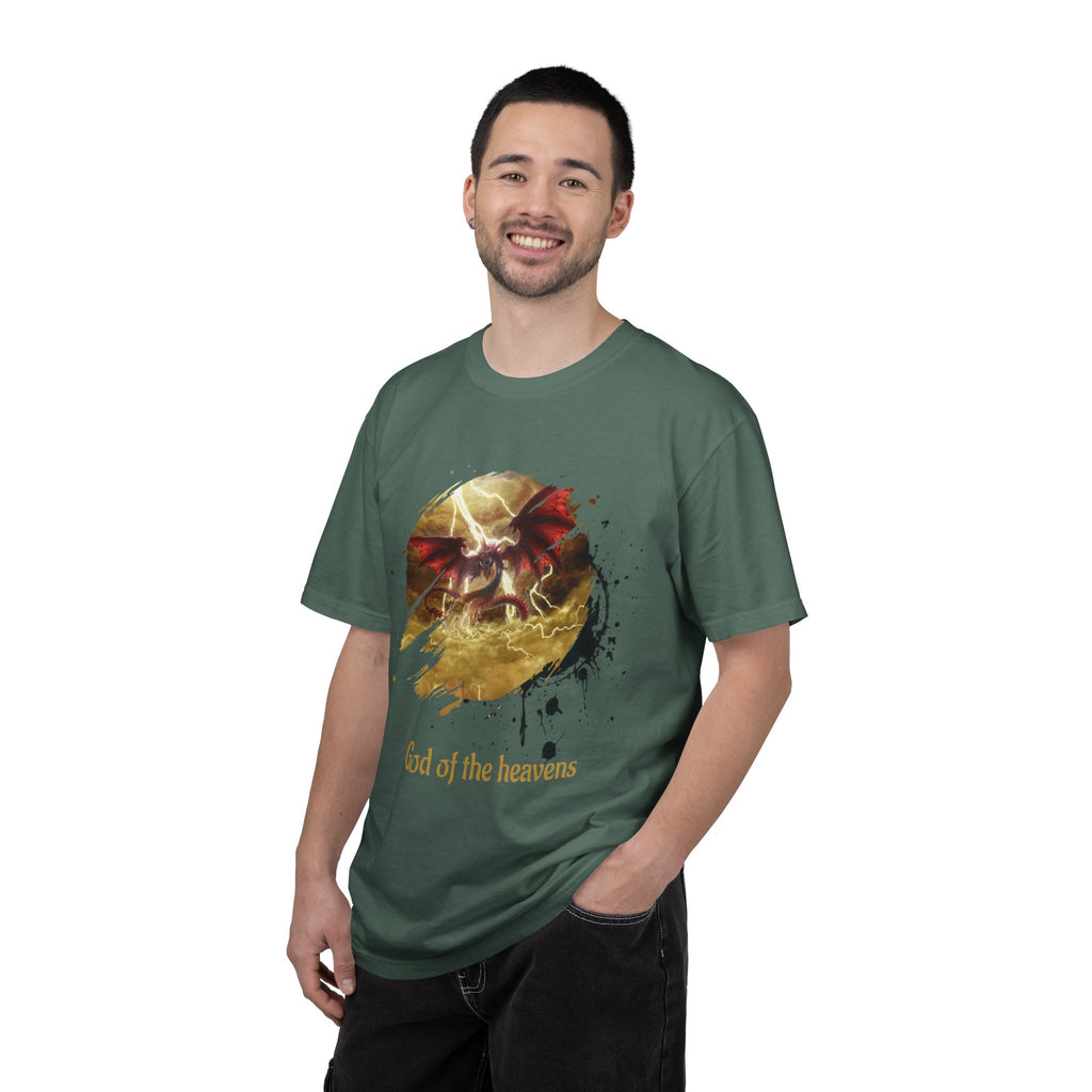 God of the Heavens T-Shirt — Mythic Storm Graphic Tee - slifer the sky dragon