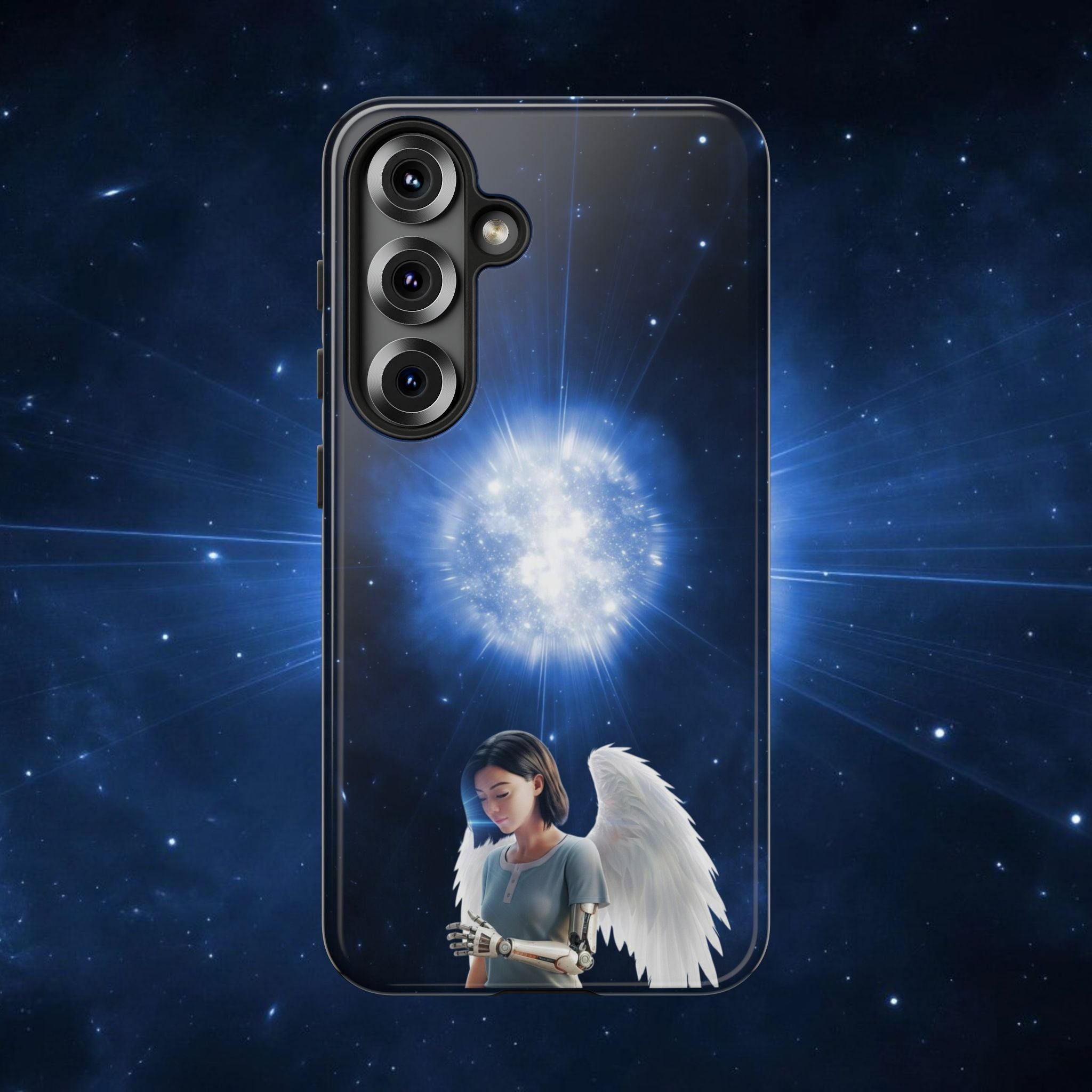 Angel Wings Galaxy Phone Case — Cosmic Light Protective Case ALITA BATTLE ANGEL
