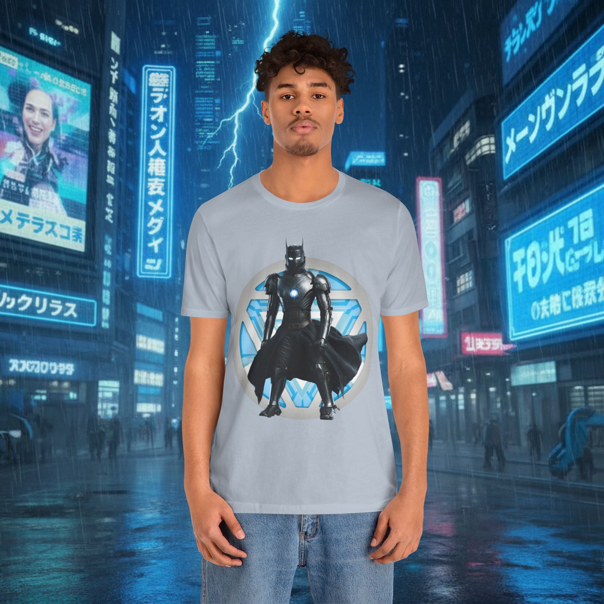 Batman Armor Graphic Tee – Futuristic Superhero T-Shirt - IRONMAN