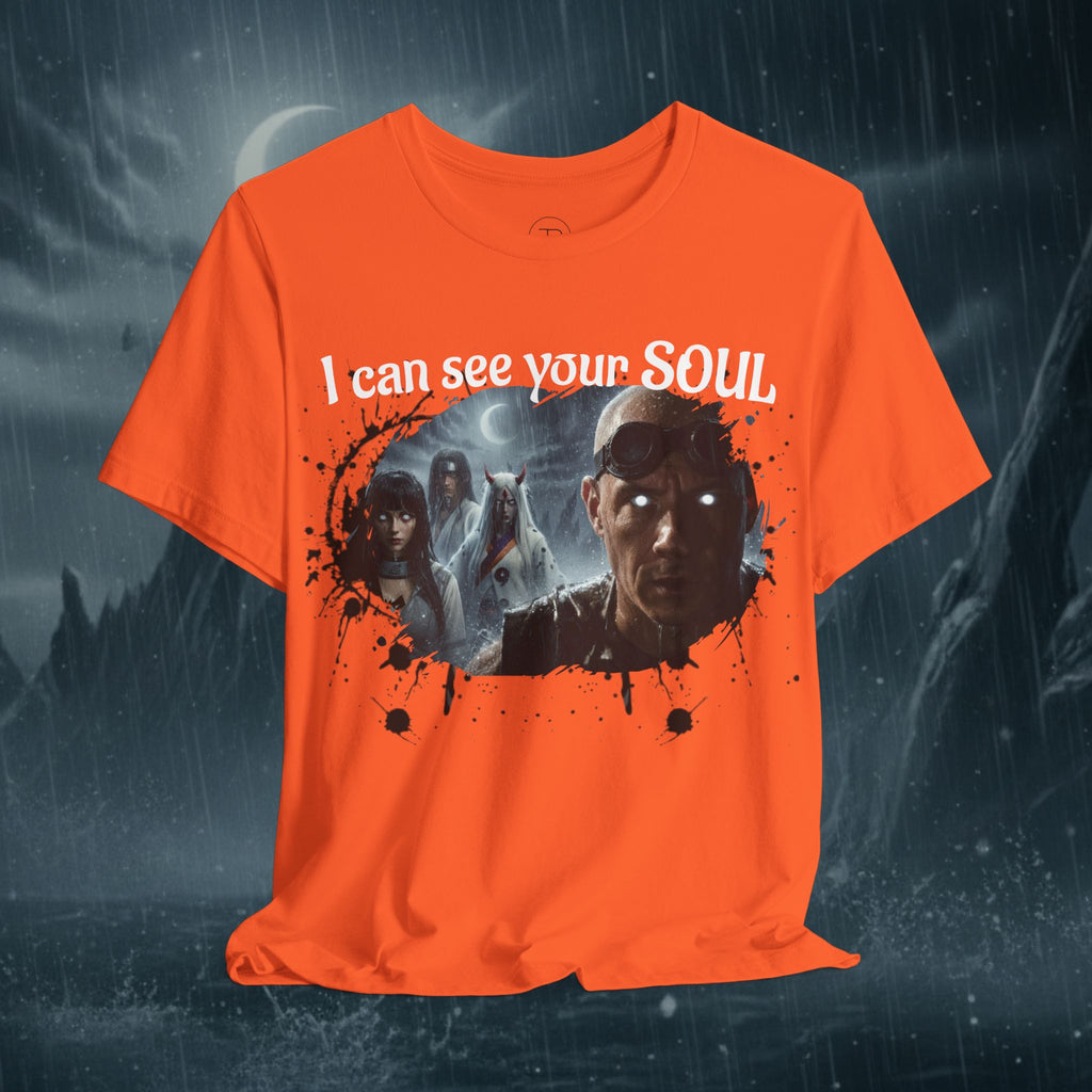 I Can See Your Soul T-Shirt — Gothic Horror Movie Graphic Tee - Byakugan Family and Riddick