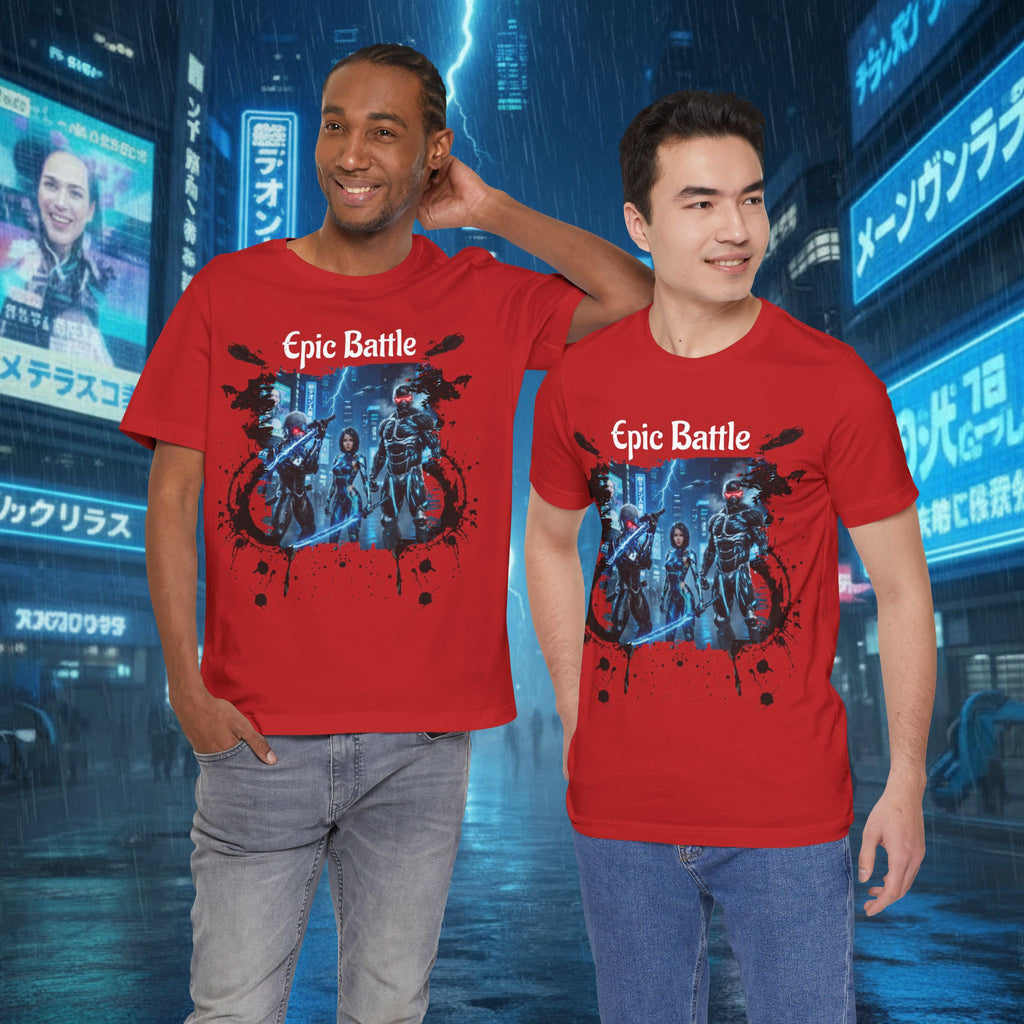 Epic Battle Tee — Sci‑Fi Gamer Graphic T-Shirt - Battle Suits