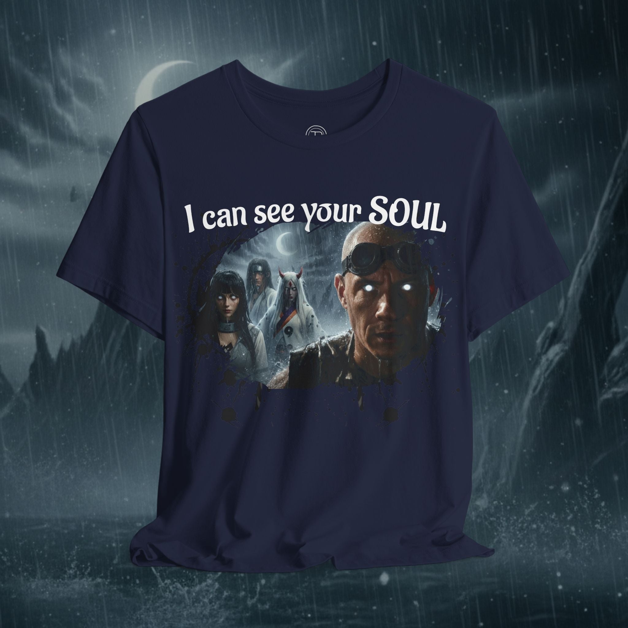 I Can See Your Soul T-Shirt — Gothic Horror Movie Graphic Tee - Byakugan Family and Riddick