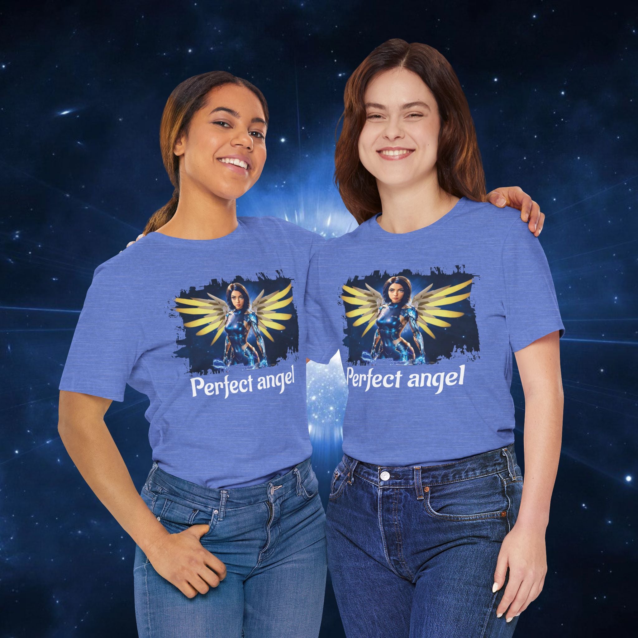 Angel Warrior Tee — "Perfect Angel" Fantasy Wings Graphic T-Shirt - alita battle angel