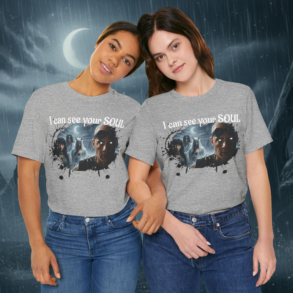I Can See Your Soul T-Shirt — Gothic Horror Movie Graphic Tee - Byakugan Family and Riddick