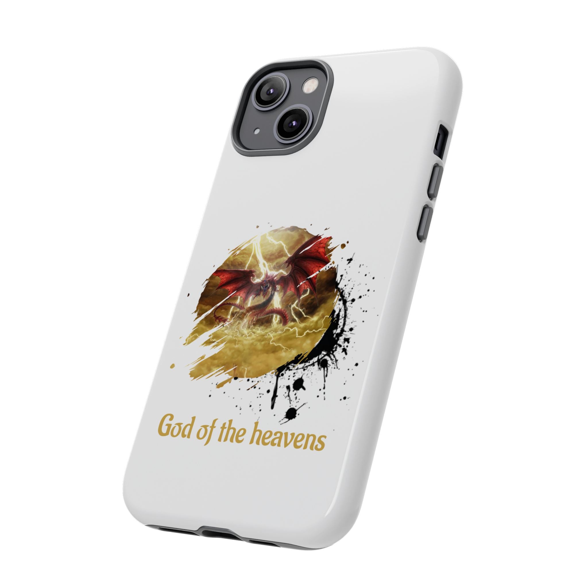 Gold Dragon Phone Case — Tough Protective Phone Case with Lightning Brush Art - slifer the sky dragon
