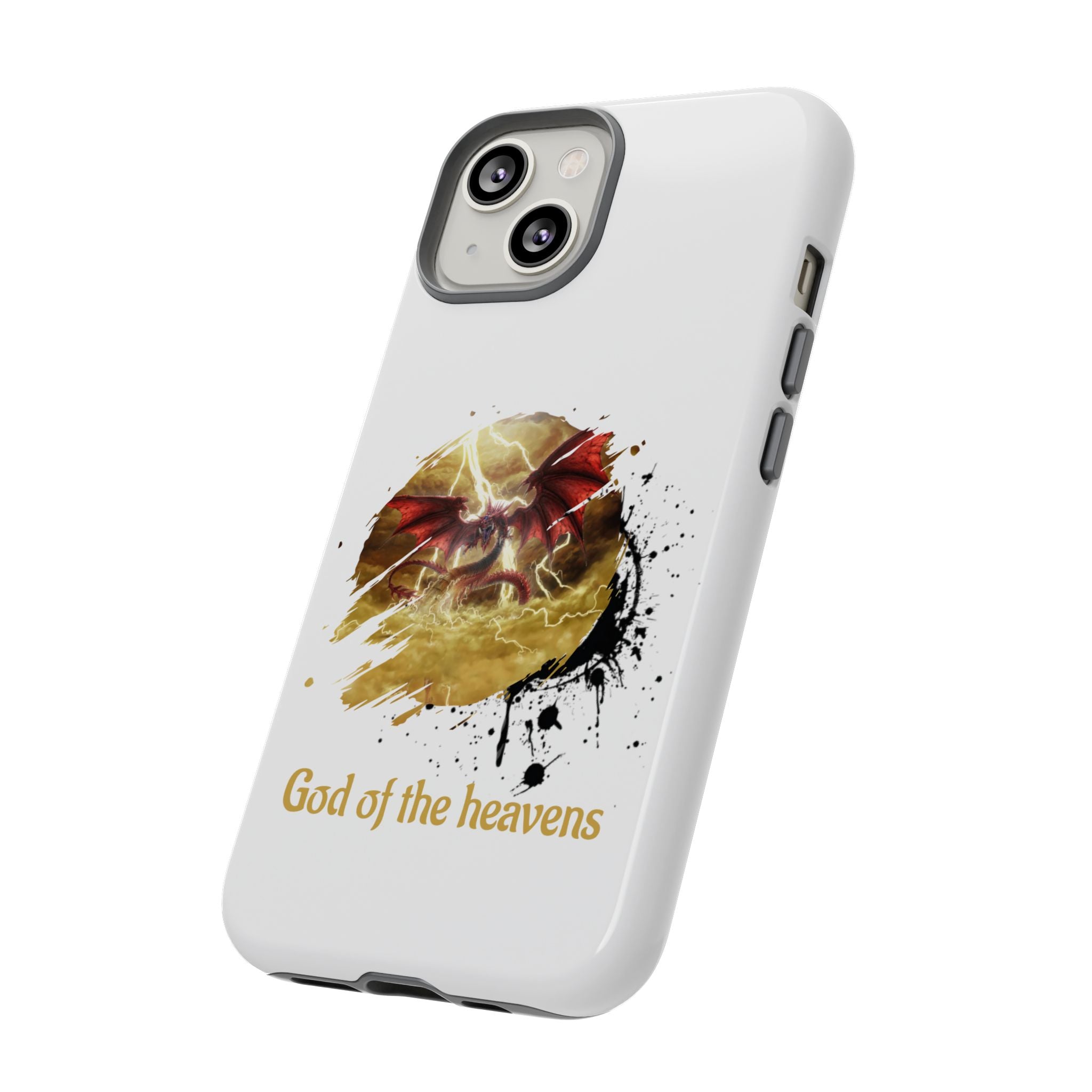 Gold Dragon Phone Case — Tough Protective Phone Case with Lightning Brush Art - slifer the sky dragon