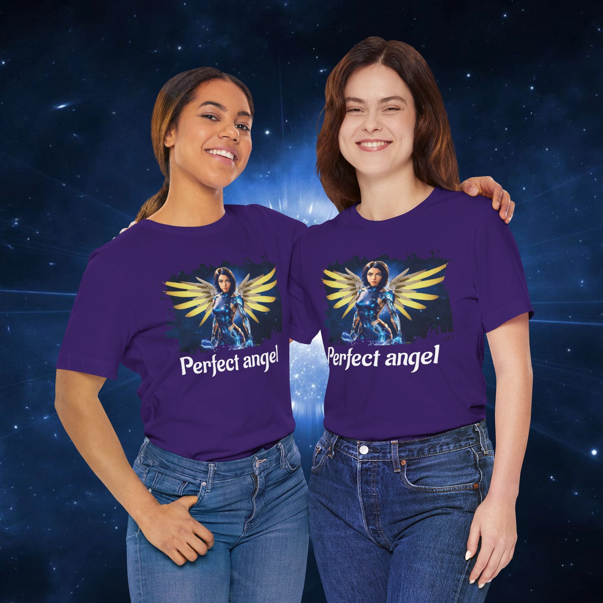 Angel Warrior Tee — "Perfect Angel" Fantasy Wings Graphic T-Shirt - alita battle angel