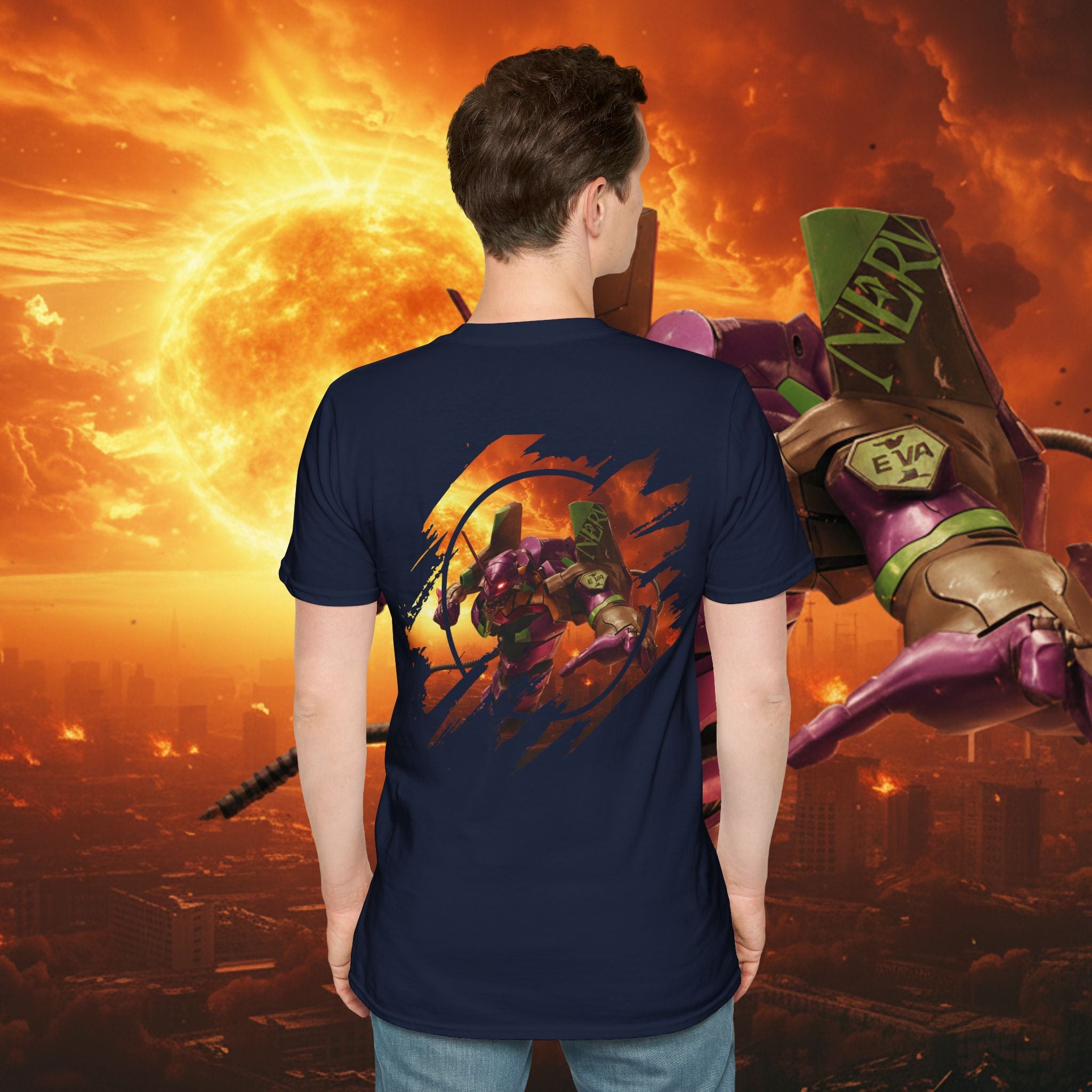Only One Hit T-Shirt — Gamer Mech Battle Tee - EVA 1 - Neon Genesis Evangelion