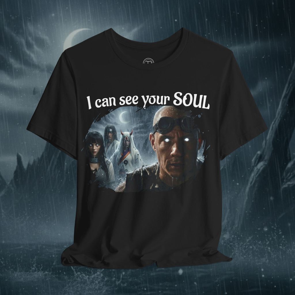 I Can See Your Soul T-Shirt — Gothic Horror Movie Graphic Tee - Byakugan Family and Riddick