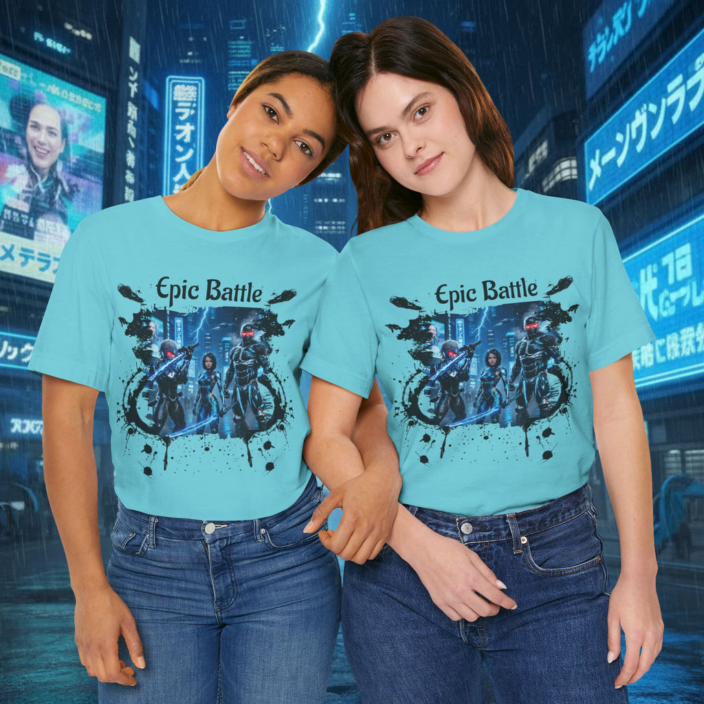 Epic Battle Tee — Sci‑Fi Gamer Graphic T-Shirt - Battle Suits