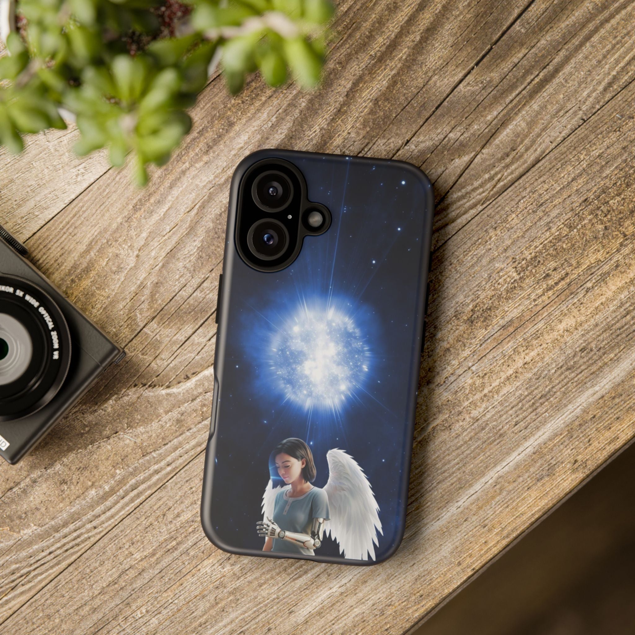 Angel Wings Galaxy Phone Case — Cosmic Light Protective Case ALITA BATTLE ANGEL