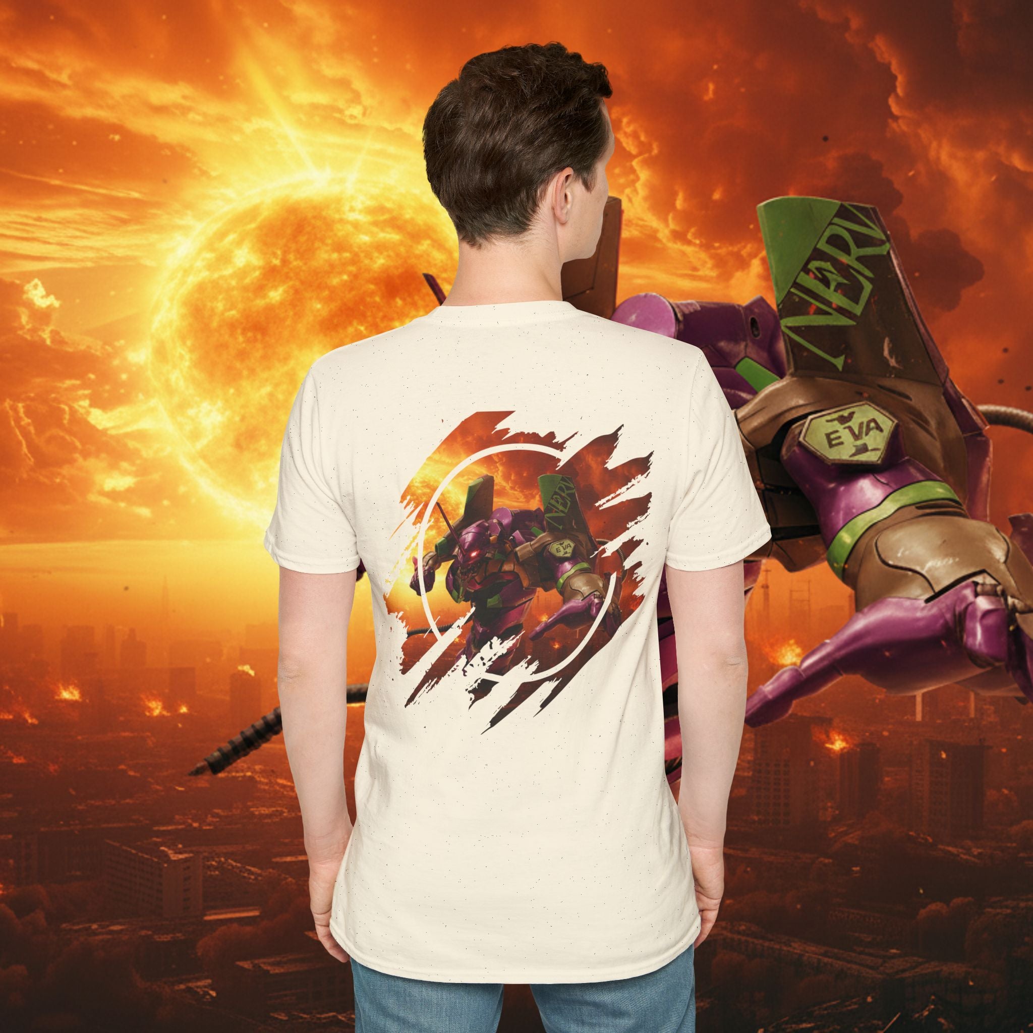 Only One Hit T-Shirt — Gamer Mech Battle Tee - EVA 1 - Neon Genesis Evangelion