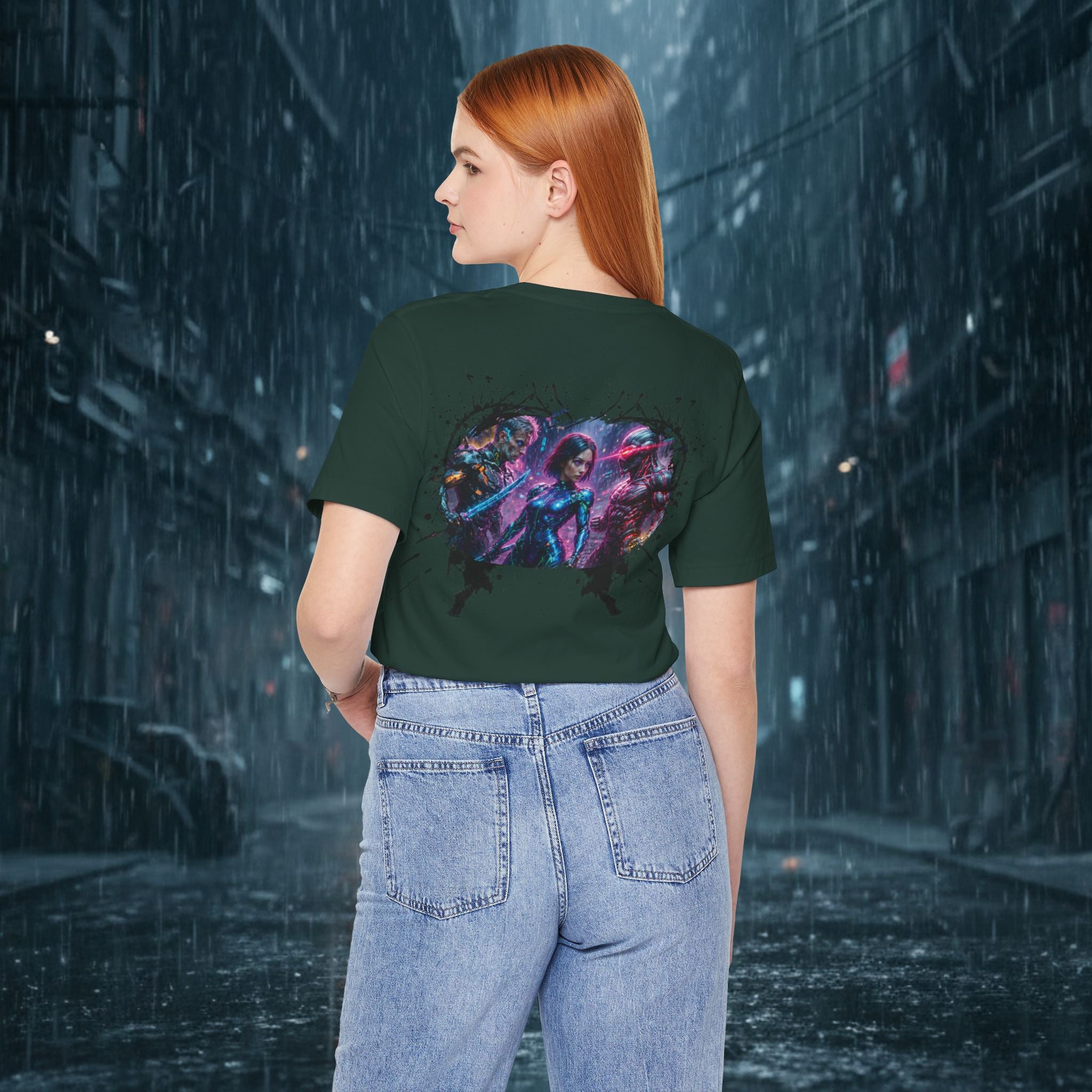 T-Shirt — "Big Family Reunion" Sci‑Fi Character Heart Graphic Tee - Battle Suits