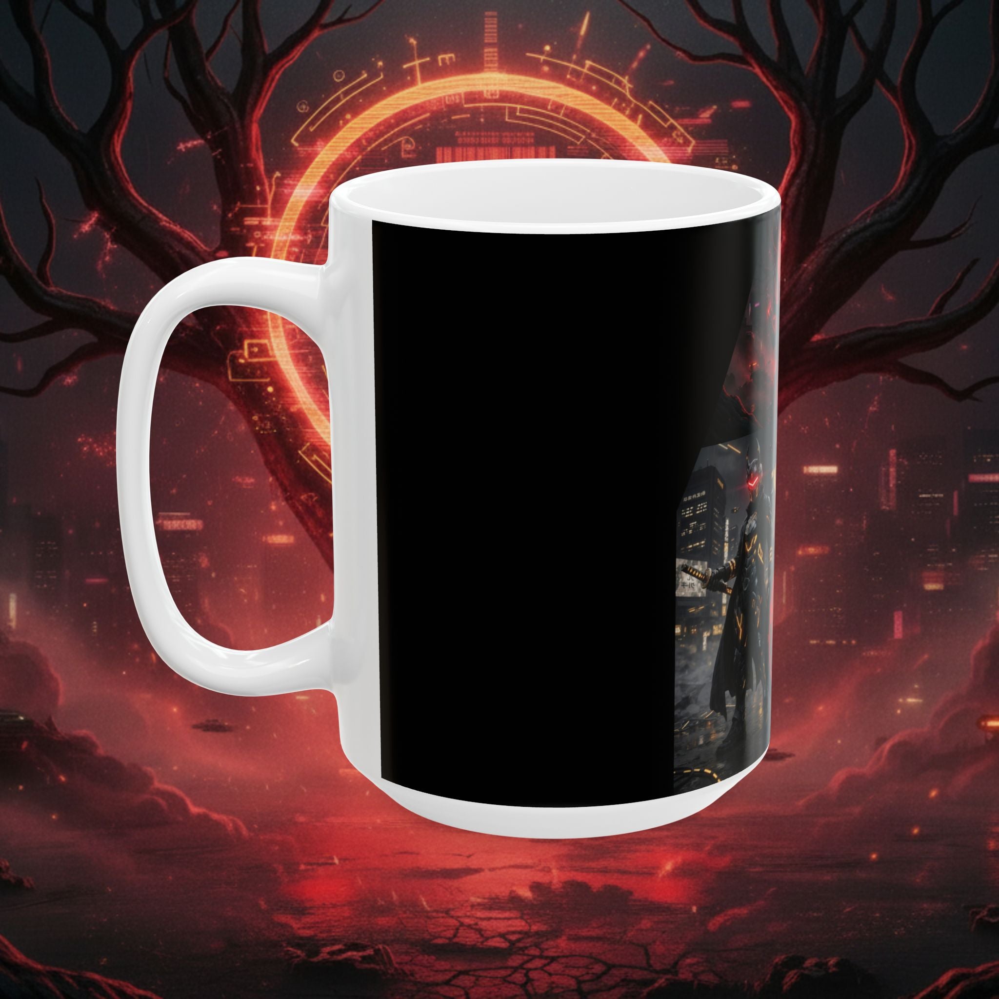 Dark Fantasy Demon Trio Ceramic Mug — Gothic Anime Horror Coffee Cup (11oz/15oz)