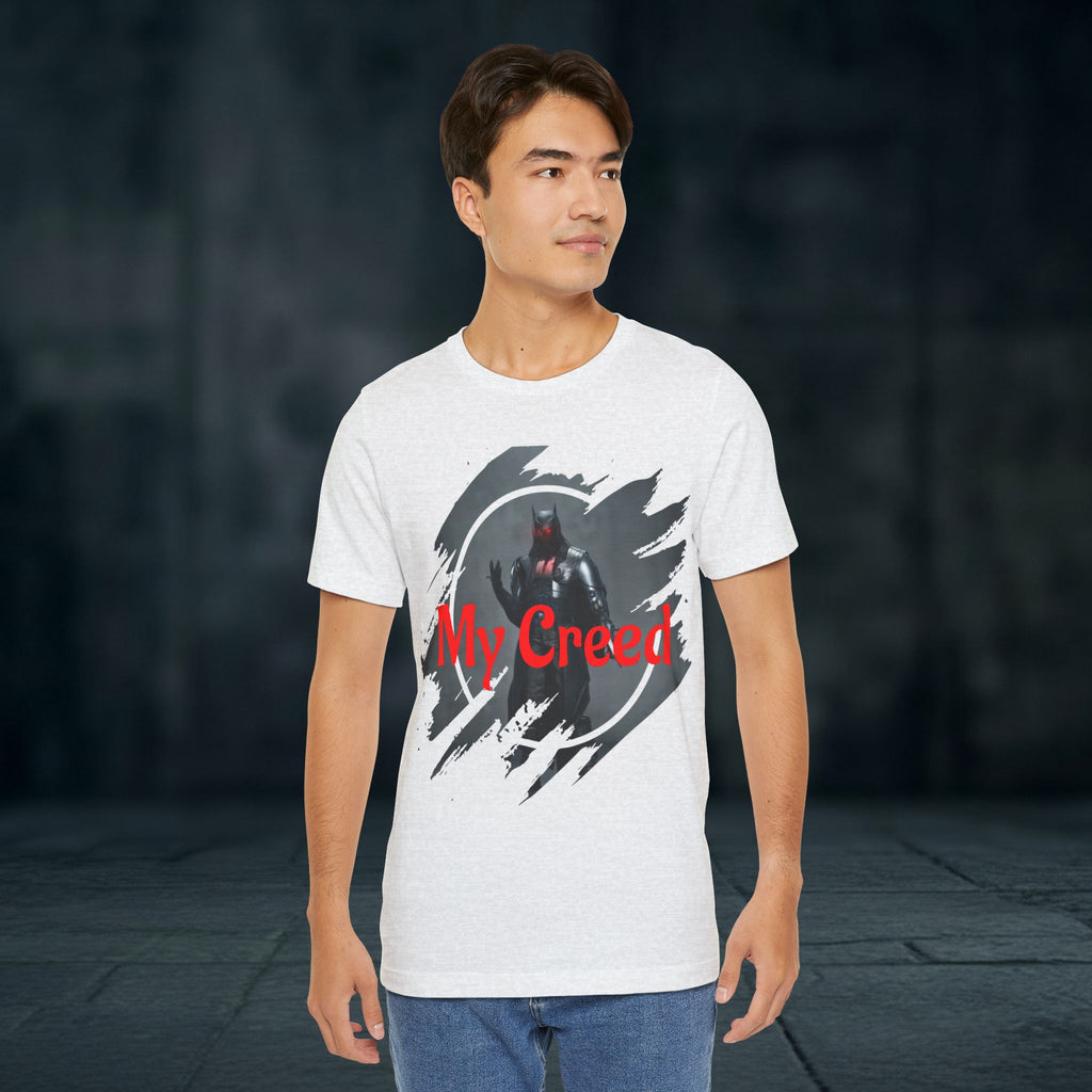 My Creed Graphic Tee — Dark Knight Sci‑Fi Illustration T‑Shirt