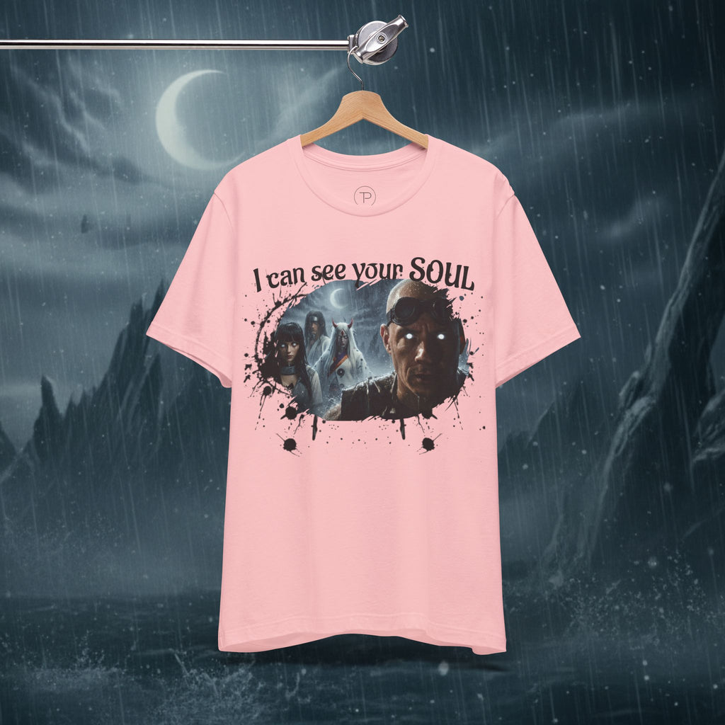 I Can See Your Soul T-Shirt — Gothic Horror Movie Graphic Tee - Byakugan Family and Riddick