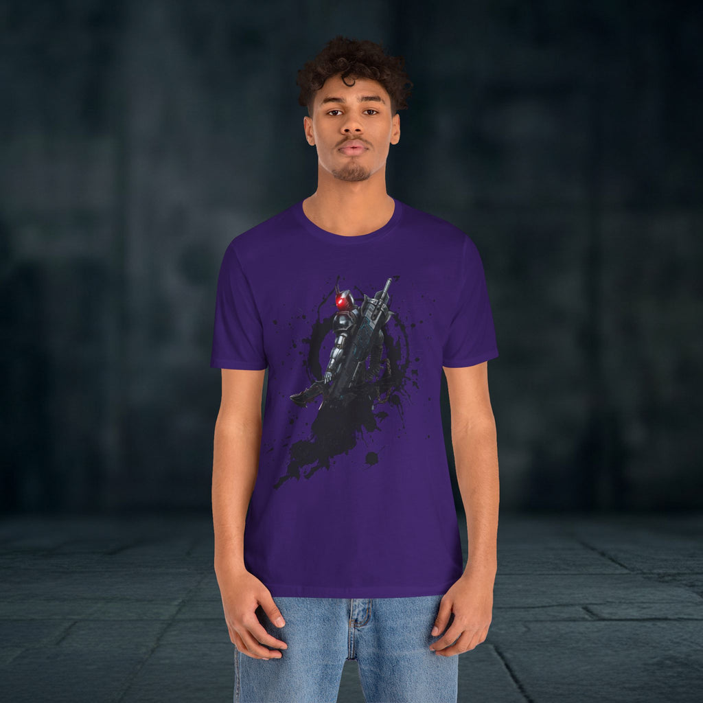 Splatter Noir Rifle Tee — Graphic Military Weapon Shirt