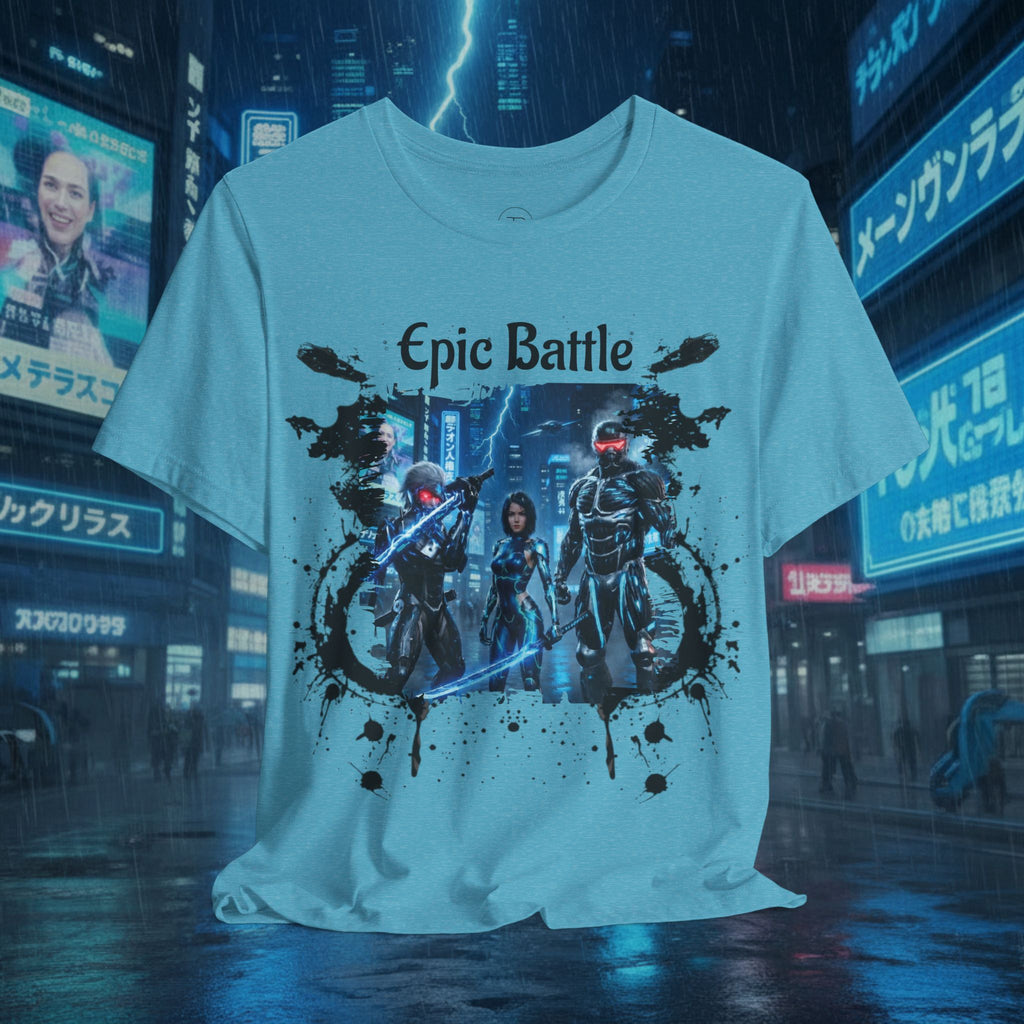 Epic Battle Tee — Sci‑Fi Gamer Graphic T-Shirt - Battle Suits
