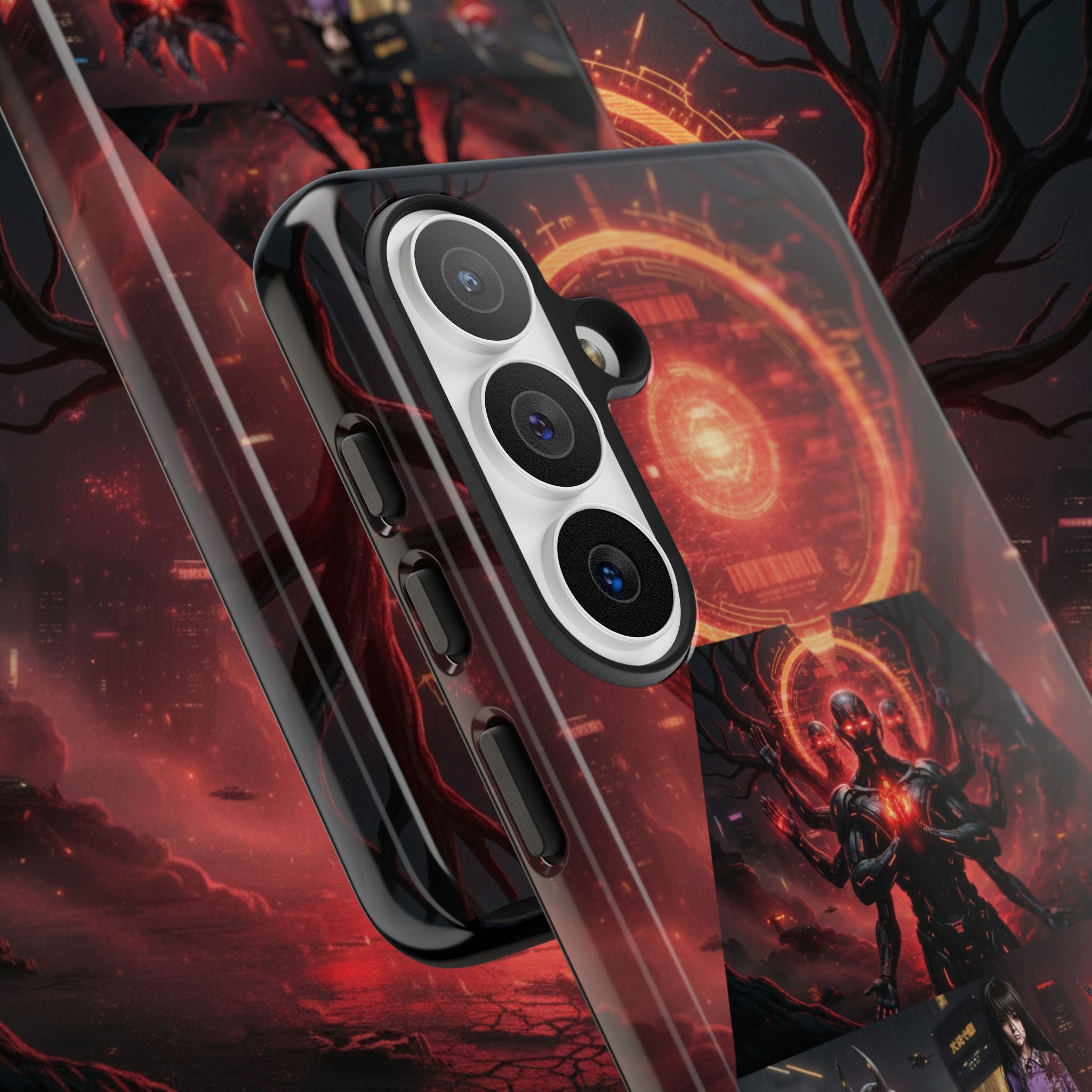 Demonic Guardians Phone Case — Red Occult Sigil Urban Fantasy iPhone Cover