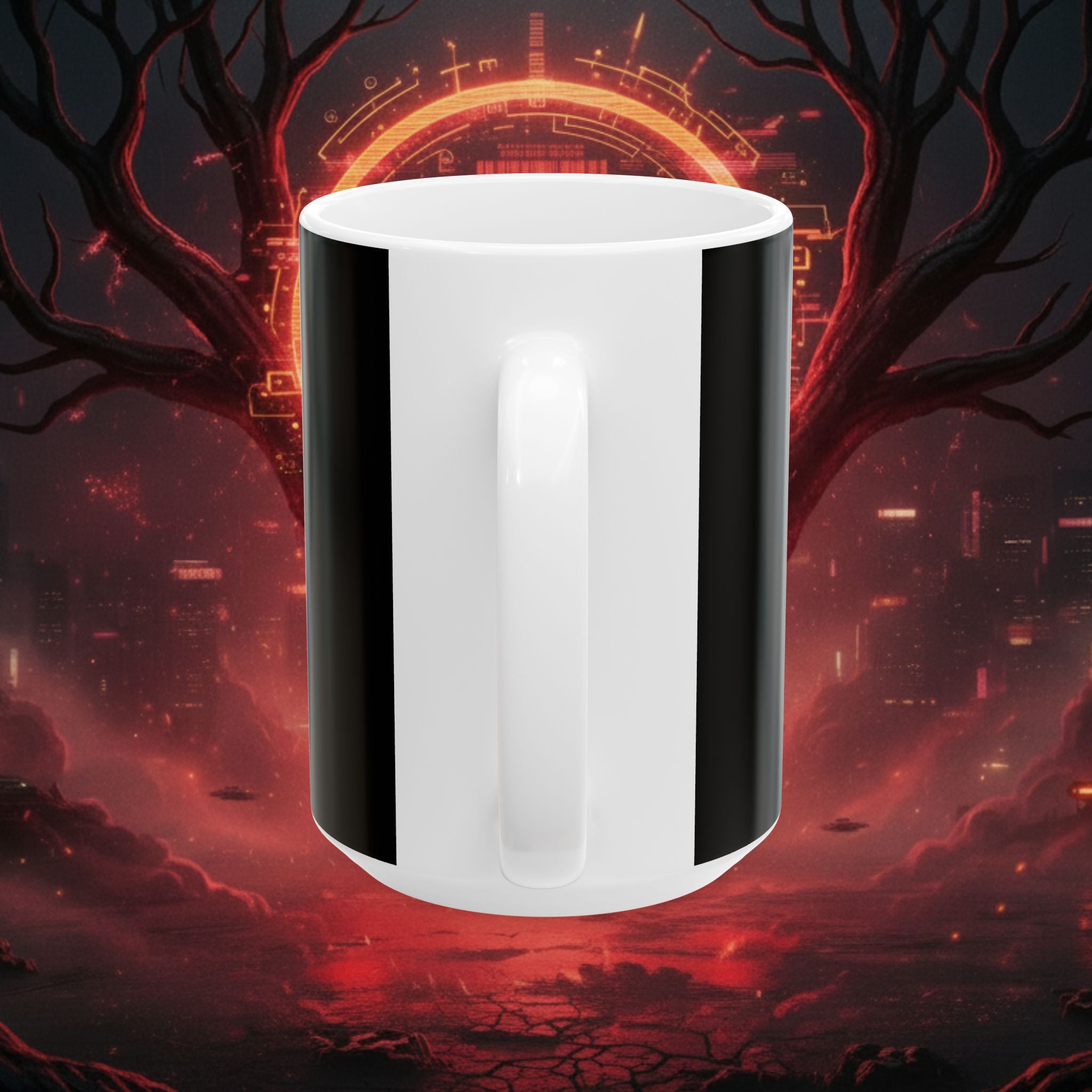 Dark Fantasy Demon Trio Ceramic Mug — Gothic Anime Horror Coffee Cup (11oz/15oz)
