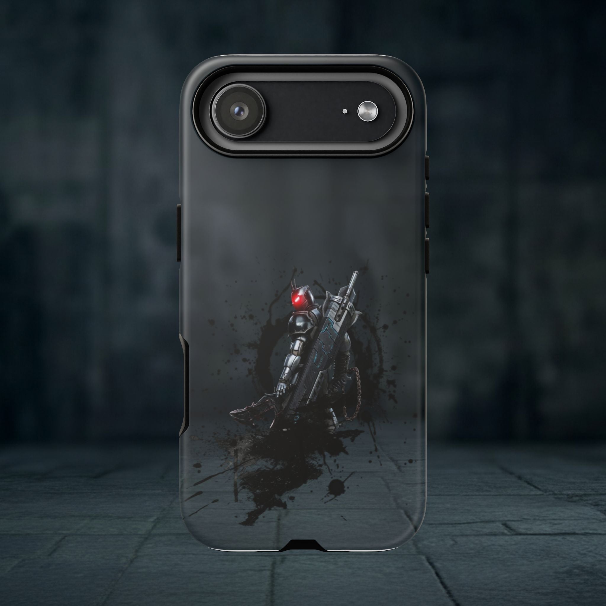 Tough Cases: Dark Cyber Soldier Phone Case — Rugged Sci‑Fi Armor Design