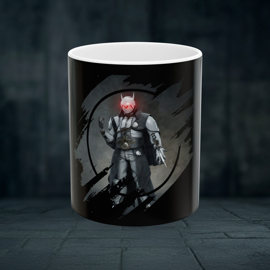 Dark Knight Ceramic Mug — Red-Eyed Armored Warrior Coffee Cup (11oz, 15oz)