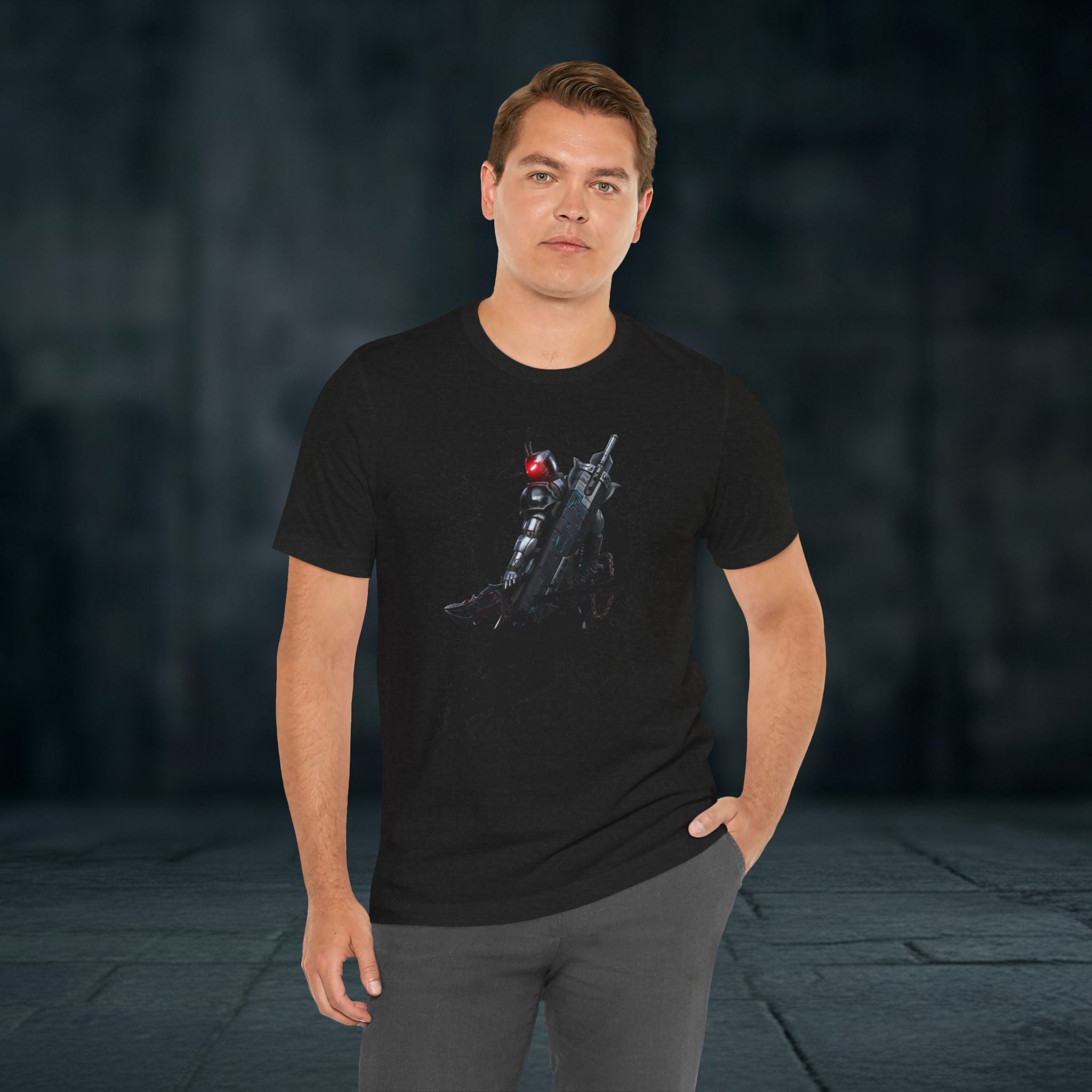 Splatter Noir Rifle Tee — Graphic Military Weapon Shirt