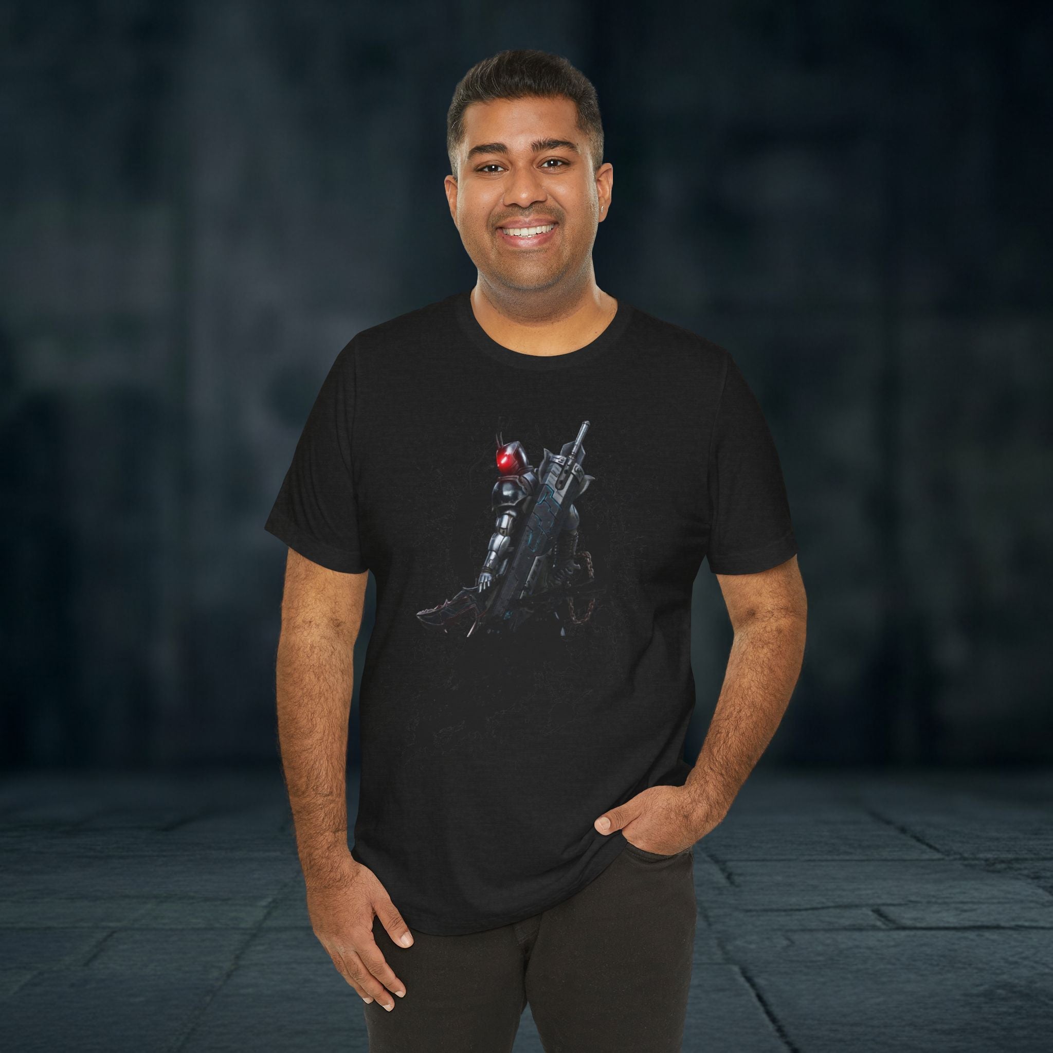 Splatter Noir Rifle Tee — Graphic Military Weapon Shirt
