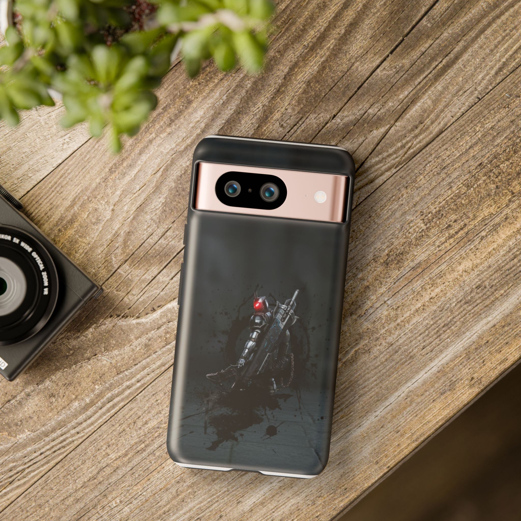Tough Cases: Dark Cyber Soldier Phone Case — Rugged Sci‑Fi Armor Design