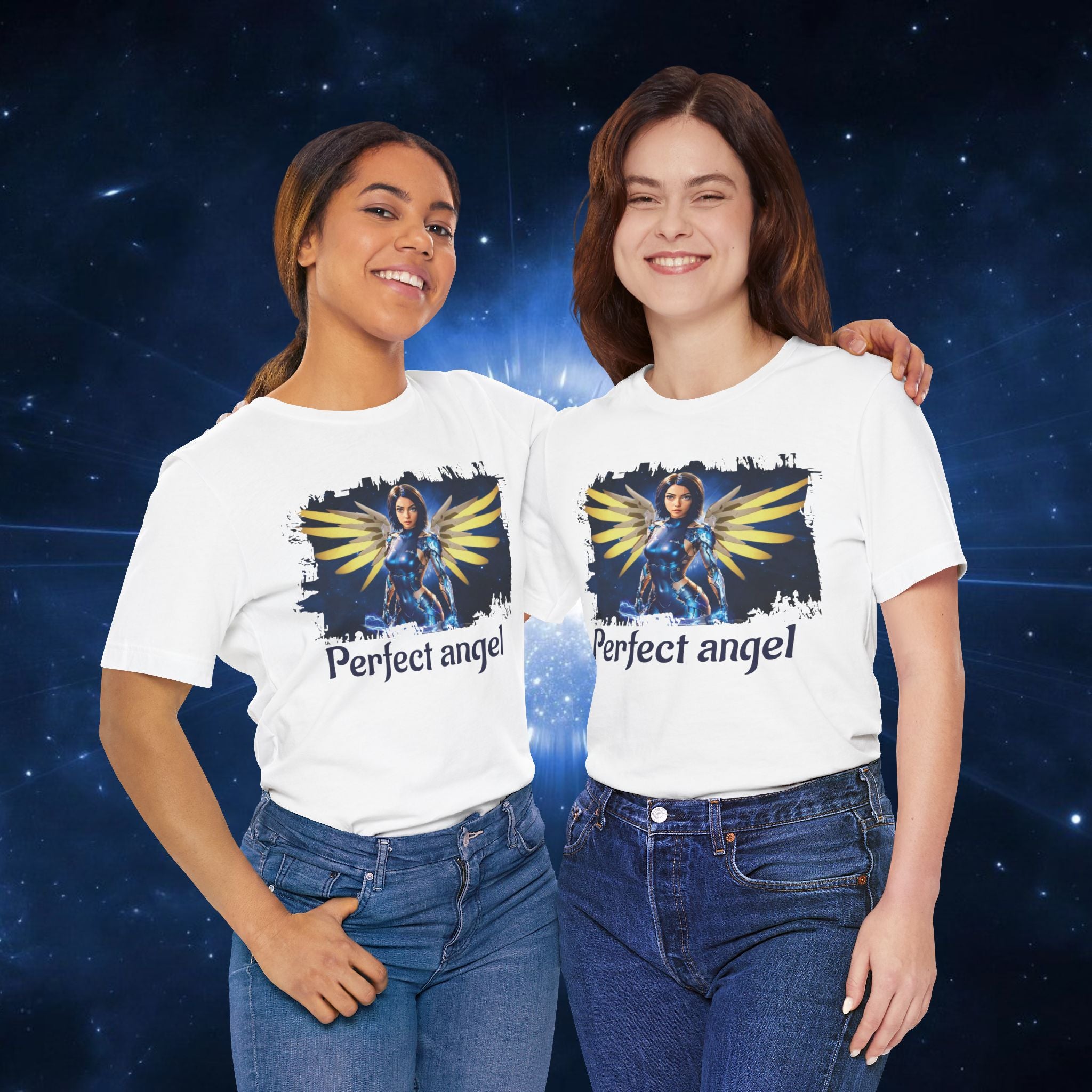 Angel Warrior Tee — "Perfect Angel" Fantasy Wings Graphic T-Shirt - alita battle angel