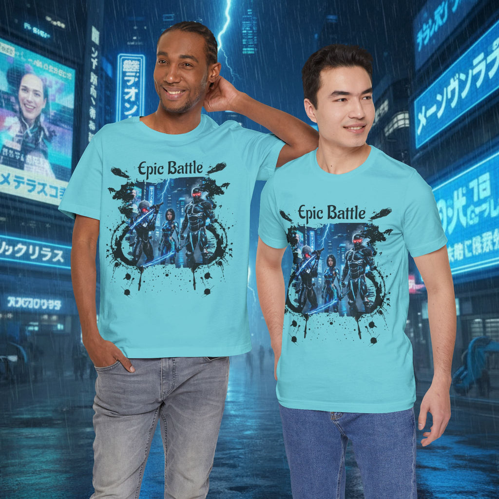 Epic Battle Tee — Sci‑Fi Gamer Graphic T-Shirt - Battle Suits