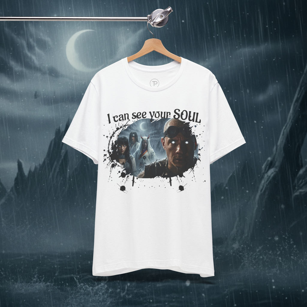 I Can See Your Soul T-Shirt — Gothic Horror Movie Graphic Tee - Byakugan Family and Riddick