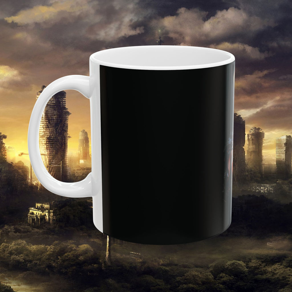 Fantasy Sorceress Ceramic Mug — Dark Magic & Flame Illustration (11oz, 15oz) - Alexia Ashford
