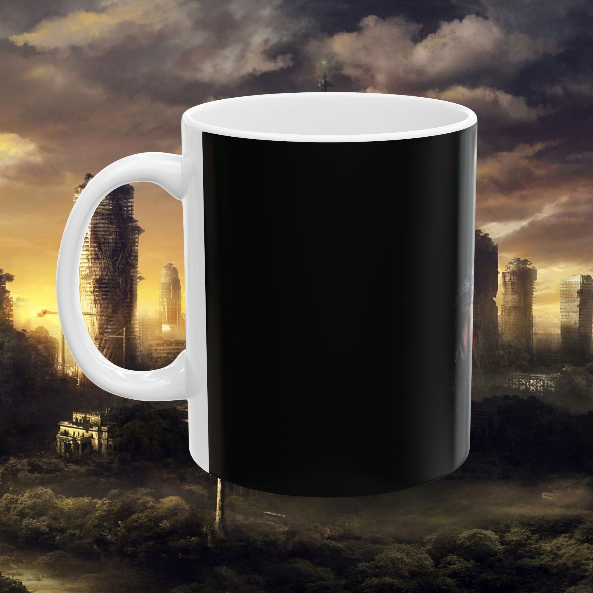 Fantasy Sorceress Ceramic Mug — Dark Magic & Flame Illustration (11oz, 15oz) - Alexia Ashford