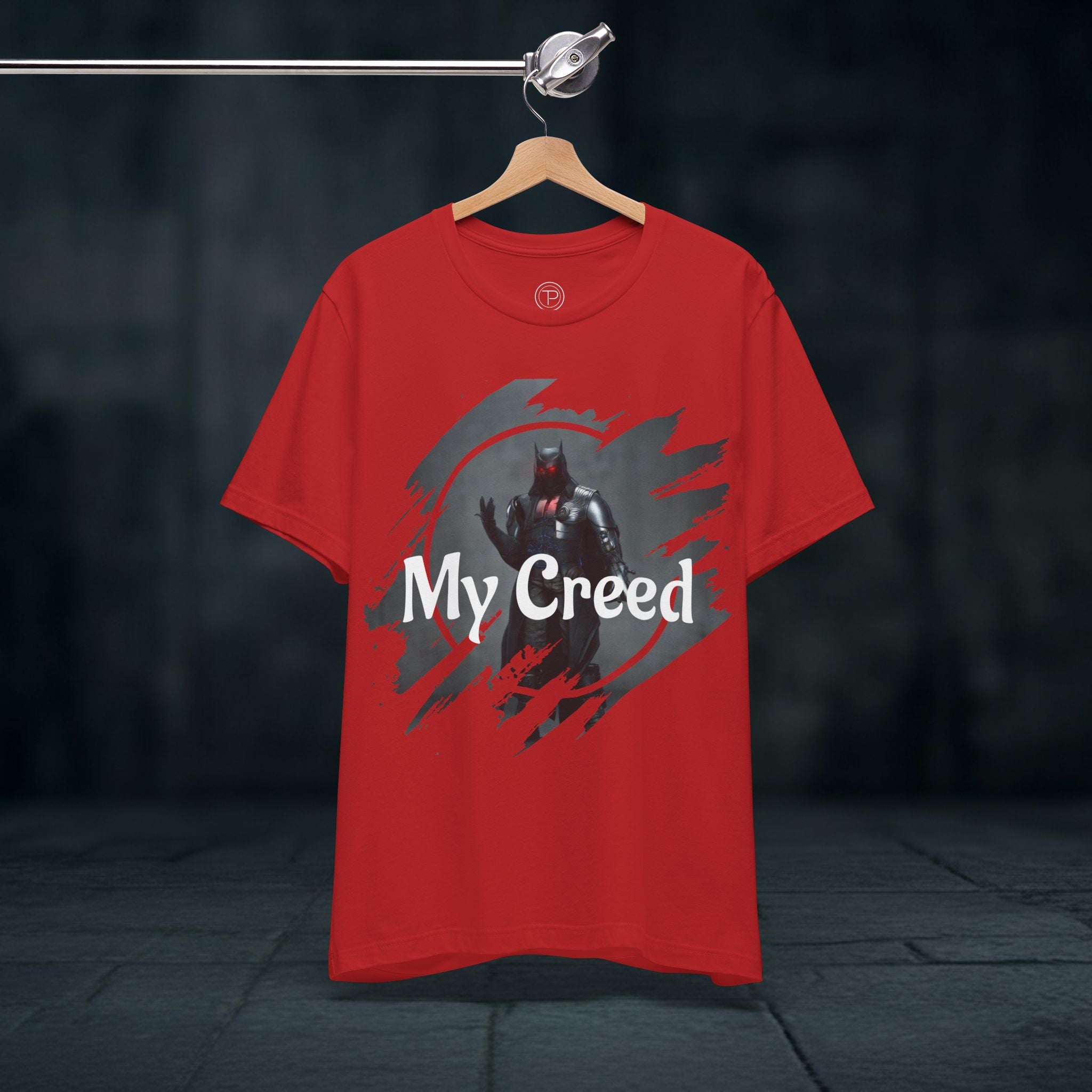 My Creed Graphic Tee — Dark Knight Sci‑Fi Illustration T‑Shirt
