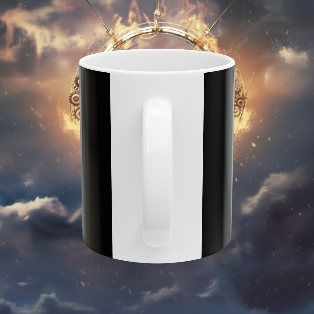 Angel Warrior Ceramic Mug — Gothic Halo Fantasy Coffee Cup (11oz, 15oz) - Alita Battle Angel Two Wings