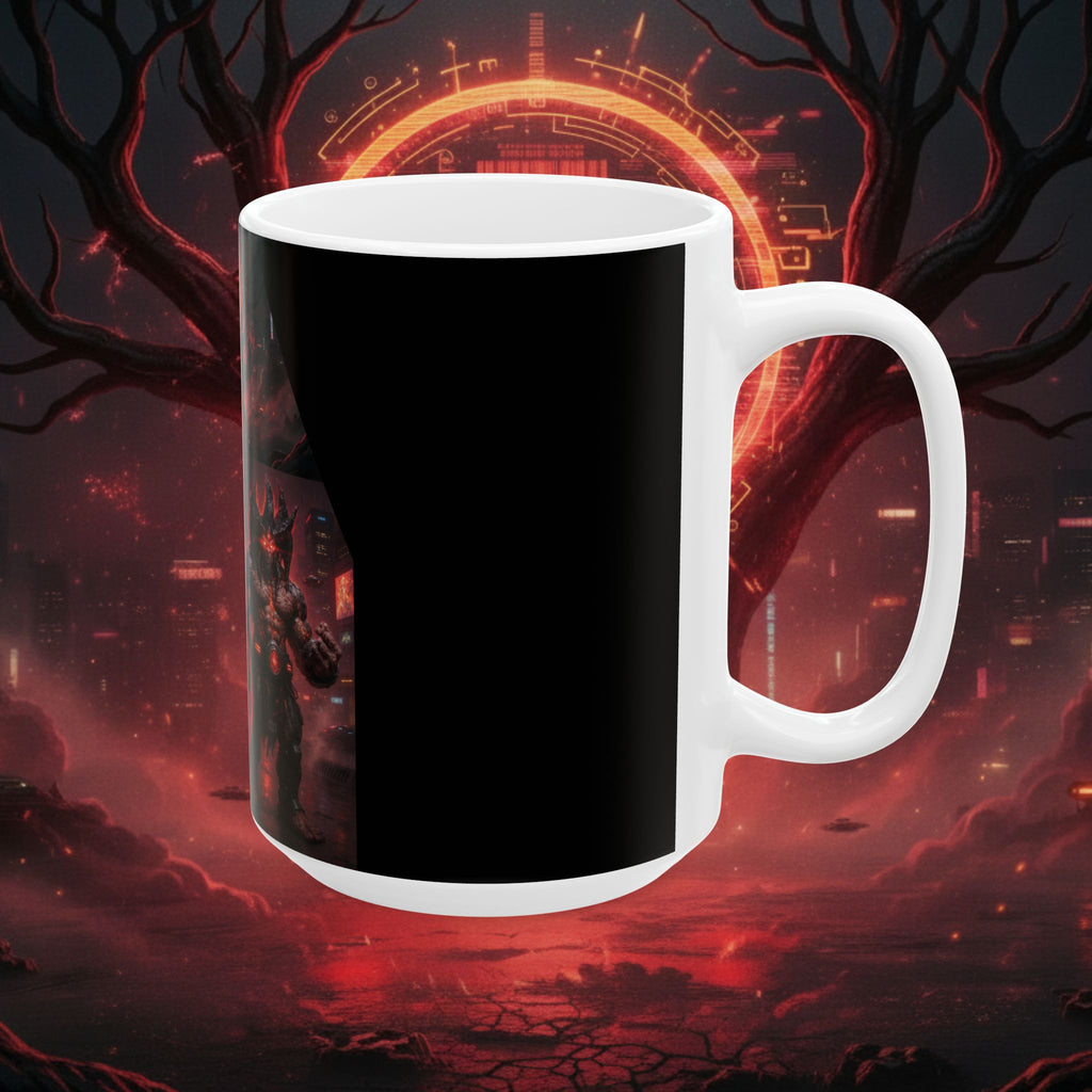 Dark Fantasy Demon Trio Ceramic Mug — Gothic Anime Horror Coffee Cup (11oz/15oz)
