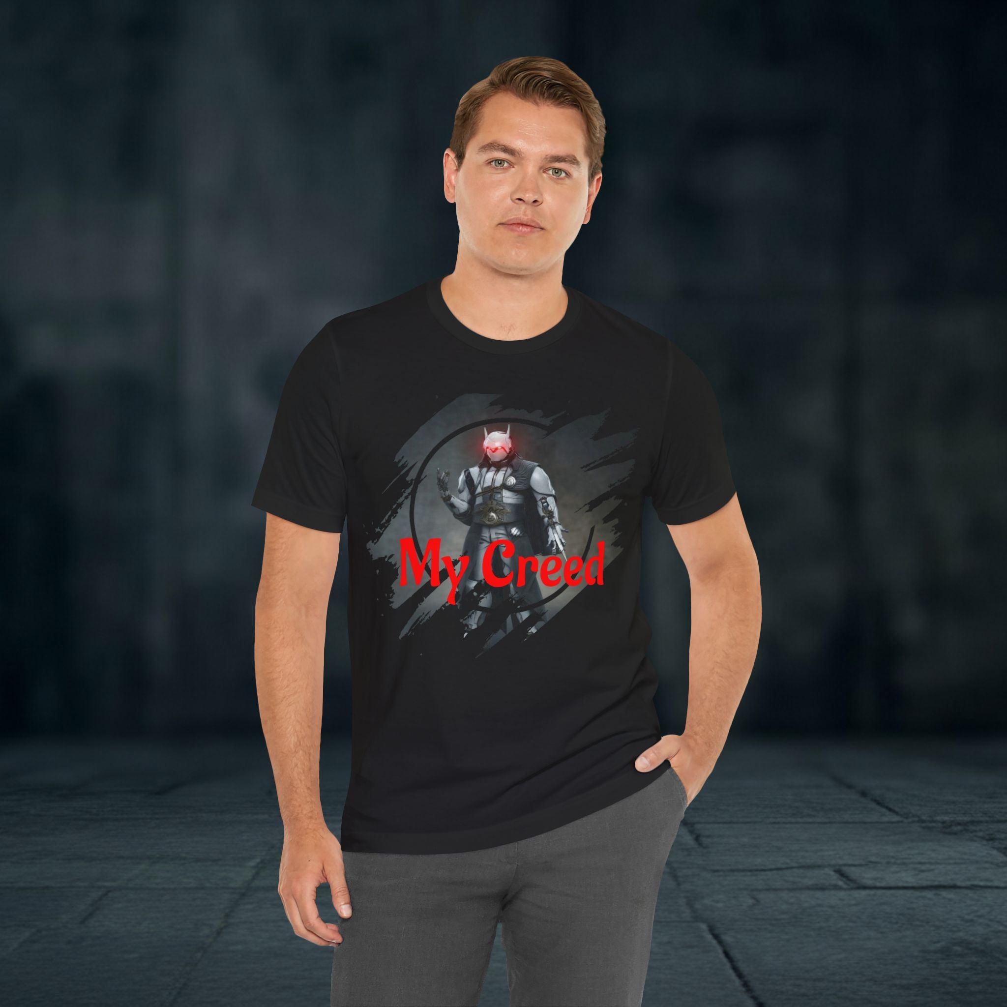 My Creed T-Shirt — Dark Knight Sci‑Fi Graphic Tee