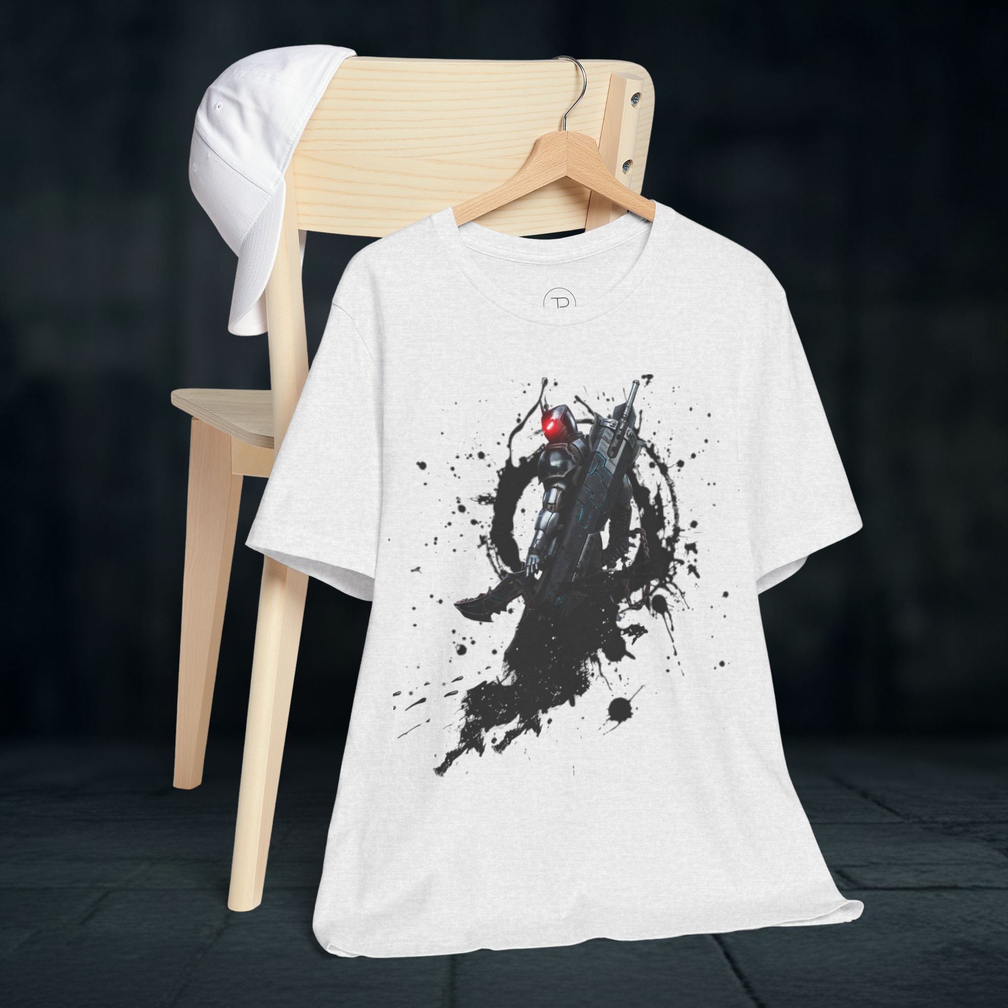 Splatter Noir Rifle Tee — Graphic Military Weapon Shirt