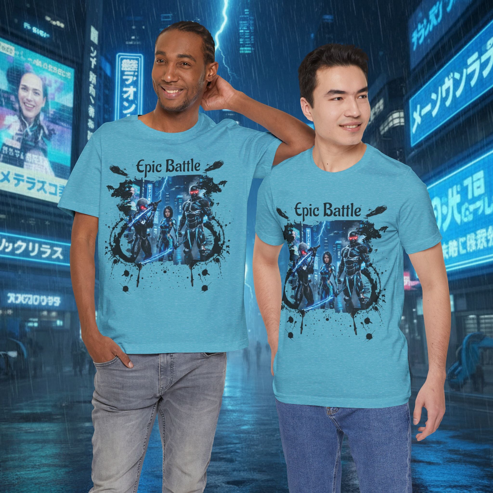 Epic Battle Tee — Sci‑Fi Gamer Graphic T-Shirt - Battle Suits