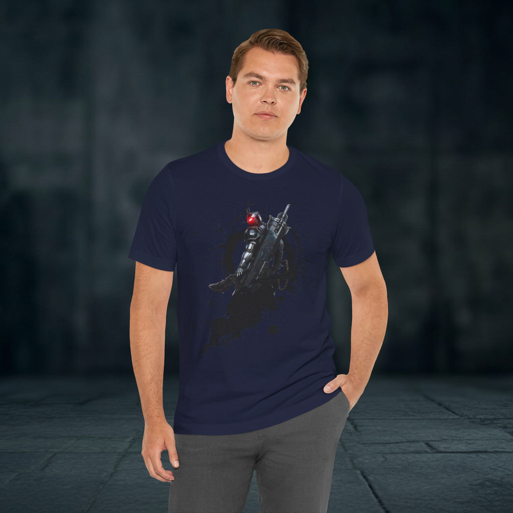 Splatter Noir Rifle Tee — Graphic Military Weapon Shirt