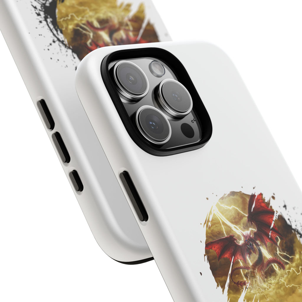 Gold Dragon Phone Case — Tough Protective Phone Case with Lightning Brush Art - slifer the sky dragon