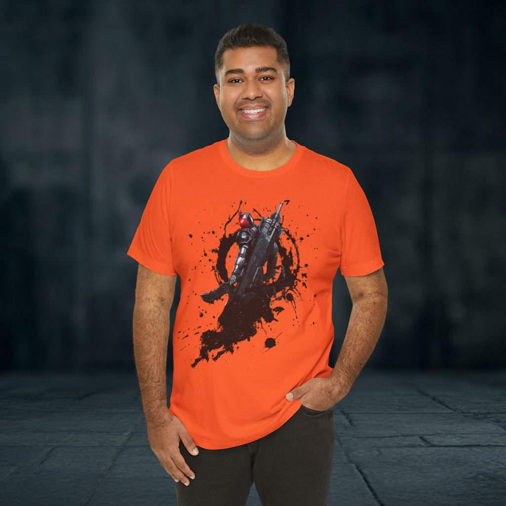 Splatter Noir Rifle Tee — Graphic Military Weapon Shirt