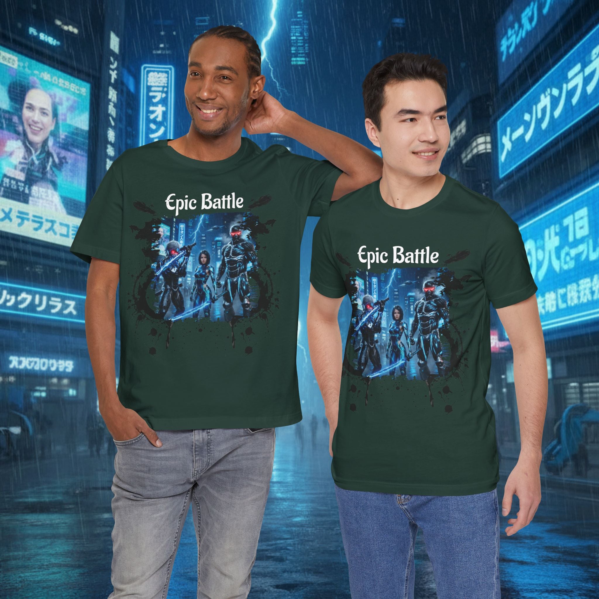 Epic Battle Tee — Sci‑Fi Gamer Graphic T-Shirt - Battle Suits