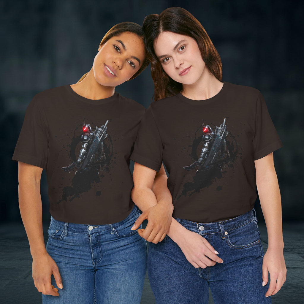 Splatter Noir Rifle Tee — Graphic Military Weapon Shirt