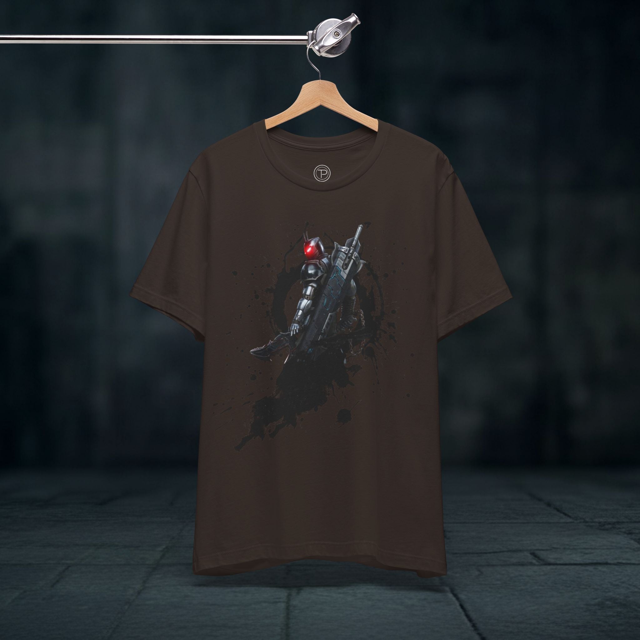 Splatter Noir Rifle Tee — Graphic Military Weapon Shirt