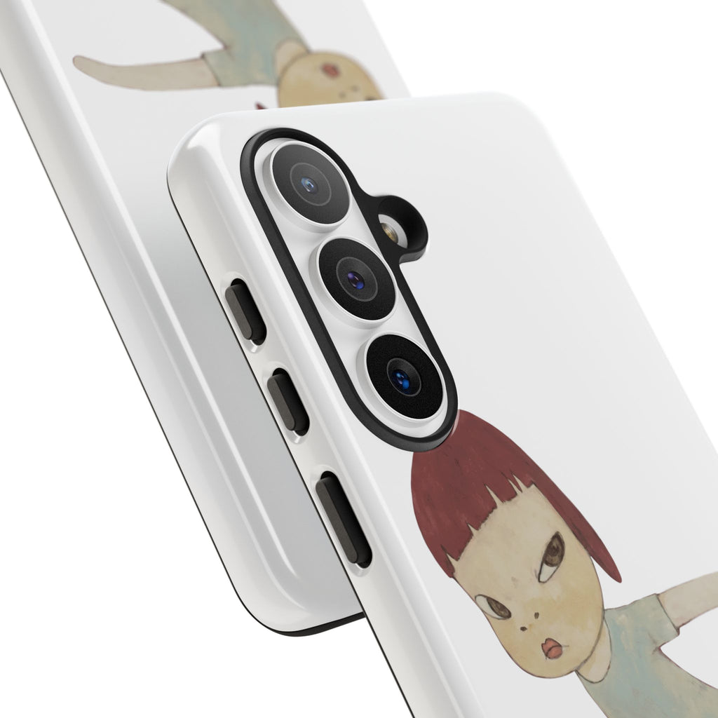 Cute Floating Girl Phone Case — Minimal Art Protective iPhone Cover