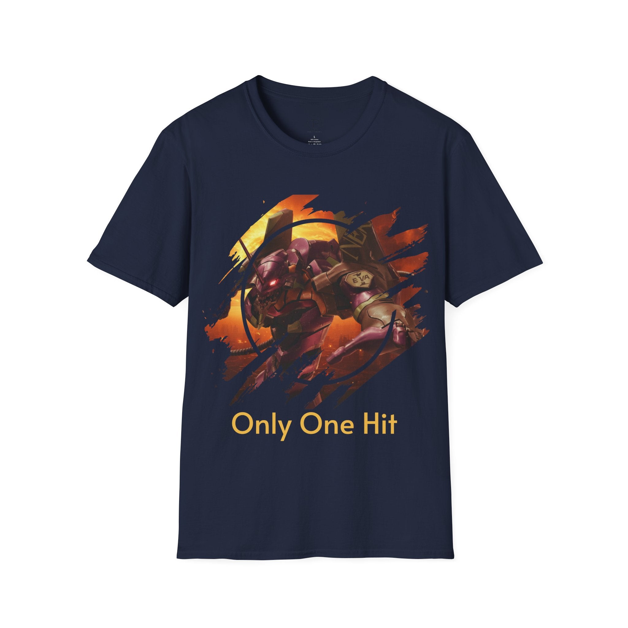 Only One Hit T-Shirt — Gamer Mech Battle Tee - EVA 1 - Neon Genesis Evangelion
