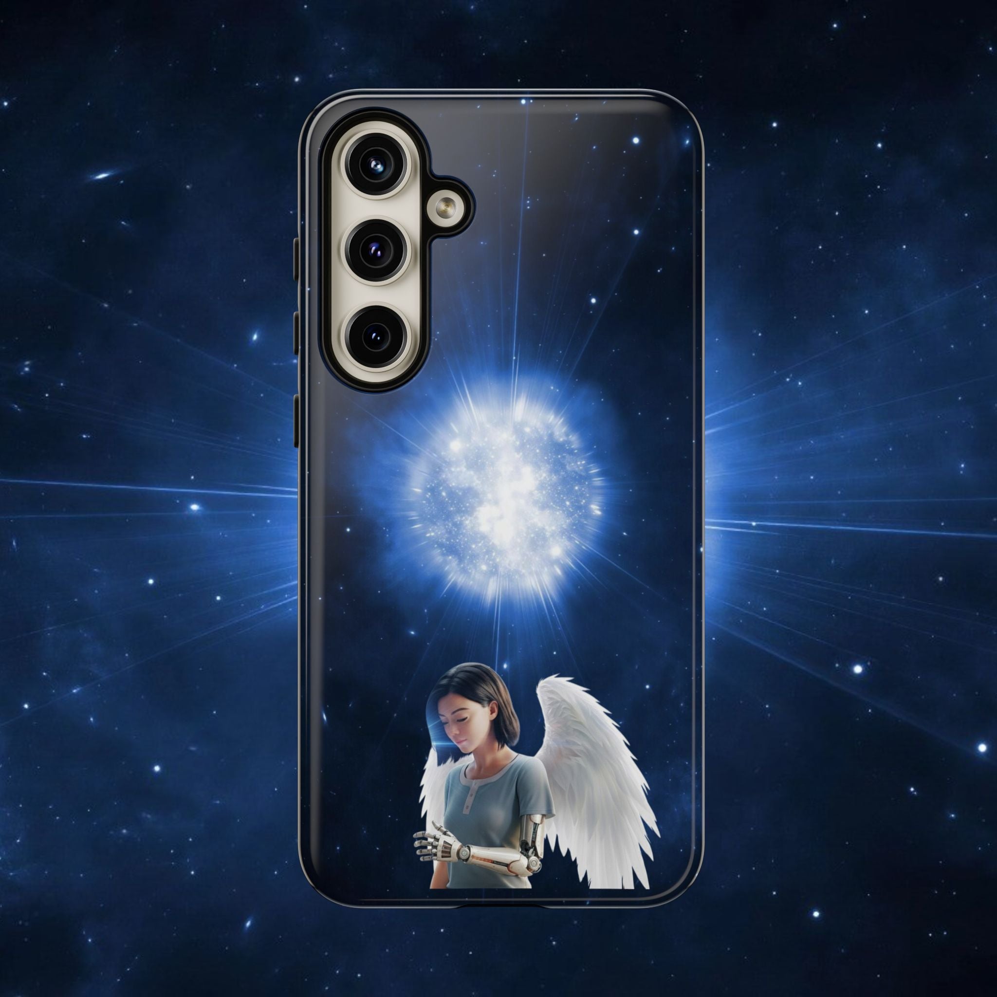 Angel Wings Galaxy Phone Case — Cosmic Light Protective Case ALITA BATTLE ANGEL